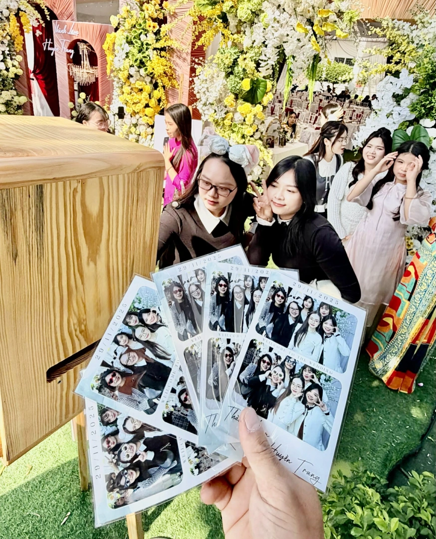 Khung ảnh in lấy liền của Photobooth SE làm kỷ niệm đám cưới tại Nha Trang